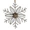 Midwest 5" Silent Luxury Rustic Jeweled Flat Tip Snowflake Christmas Ornament